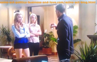 Hollywood Heights: Don Masters (Grayson McCouch) Advising His Daughter Adriana Masters (Haley King) to Ge a Job, His Daughter Feels that She Lost His Love Because of Her Selfishness.