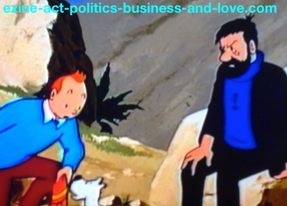 Adventures of Tintin: Tintin, Captain Haddock and Milou (Snowy).