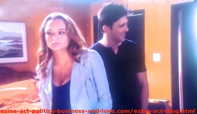 Phil Sanders (Robert Adamson) and Adriana Masters (Haley King) Confused and Feeling in Danger in Hollywood Heights.