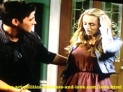 Adriana Masters (Haley King) and Phil Sanders (Robert Adamson) when some love problems happened in Hollywood Heights.