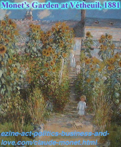 Claude Monet's Garden at Vetheuil, 1881.