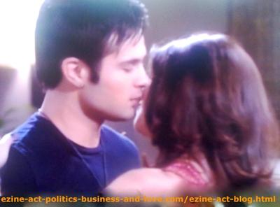 Eddie Duran (Cody Longo) and Loren Tate (Brittany Underwood) in Love on Hollywood Heights.