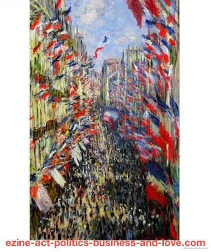 French Paintings: Claude Monet, The Rue Montorgueil Paris Celebration of June 30, 1878.