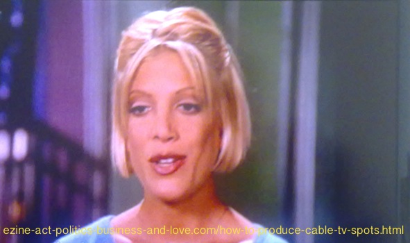 How to Produce Cable TV Spots: Tori Spelling, Donna Martin, Beverly Hills 90210.