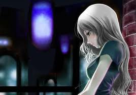 Animation of a Girl in Love Thinking of Her Lover, When the Night is Silent, and Her Hurt Beats with Love!