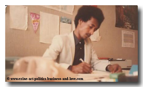 Ezine Acts Language Translation Services: Khalid at his office in the newspaper.