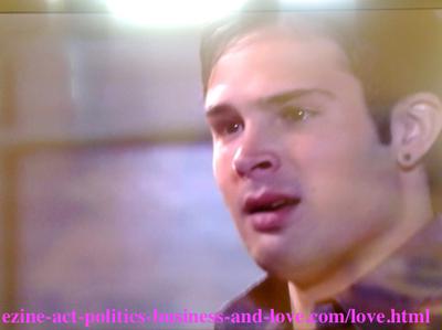 Eddie Duran (Cody Longo) feeling too much hurt by the lies of his girlfriend, Chloe Carter - Cynthia Kowalski - (Melissa Ordway) in Hollywood Heights.