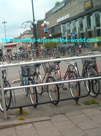 Marieberg Orebro: Central Bike Stand.