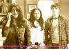 Loren Tate (Brittany Underwood), Melissa Sanders (Ashley Holliday) and Adam (Nick Krause) in Hollywood Heights.