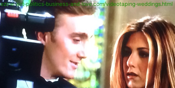 Video taping Weddings: Picture Perfect, Jennifer Aniston and Jay Mohr.