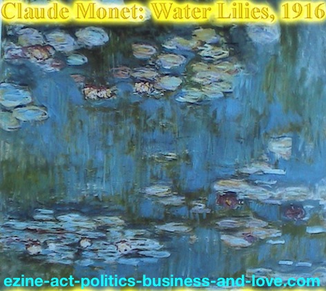 laude Monet, Water Lilies, Les Nympheas, 1916, Study of the Morning Water.