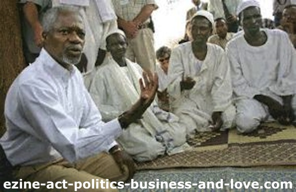 Ezine Act 51: Kofi Atta Annan, the 7th UN Secretary Genreal in Darfur, Sudan.