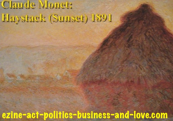 Ezine Acts Art Stores: Claude Monet, Haystack Sunset 1891.