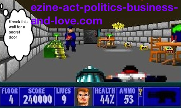 Ezine Acts Games: Traditional Wolfenstein 3D, Wolf 3D, Spear of Destiny.