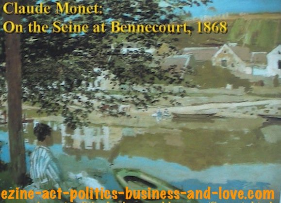 Ezine Acts Sell Paintings Online: Claude Monet, On the Seine at Bennecourt-1868.