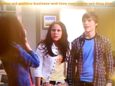 Loren Tate (Brittany Underwood), Melissa Sanders (Ashley Holliday) and Adam (Nick Krause) in Hollywood Heights.
