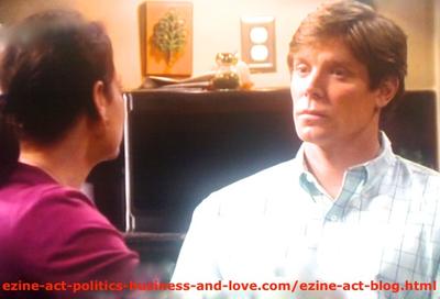 Gus Sanders (Brian Letscher) and His Wife Lisa Sanders (Meredith Salenger) Discussing Some Family Love Problems in Hollywood Heights.