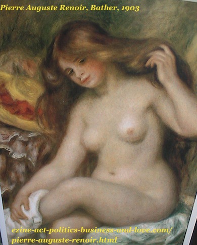 French painter, Pierre Auguste Renoir, Bather, 1903