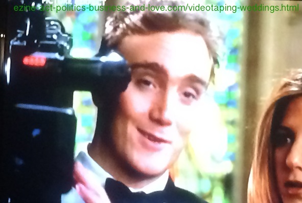 Video taping Weddings: Picture Perfect, Jay Mohr, Jennifer Aniston.